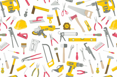 Seamless pattern of Tools