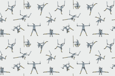 Seamless pattern of Ninja