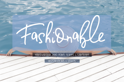 Fashionable Duo Font & Illustrations