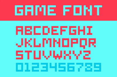 Video game pixel font