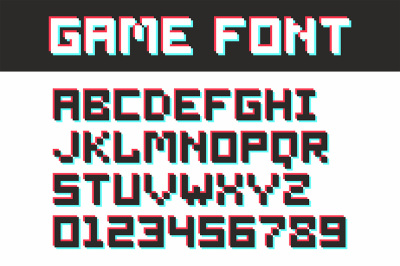 Video game pixel font