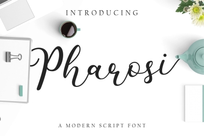 Pharosi a Modern Script Font