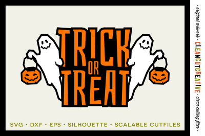 SVG Trick Or Treat svg Halloween svg ghost spooky halloween door sign svg - SVG DXF EPS PNG - Cricut & Silhouette - clean cutting files