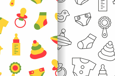 Pattern with baby things