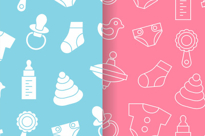 Pattern with baby things