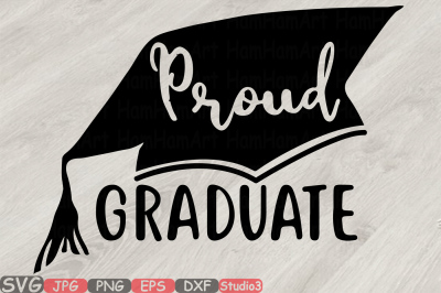 Proud Graduate Silhouette SVG grad cap Kindergarten high School 822s