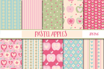 Pastel apples paper