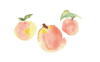 Peaches watercolor