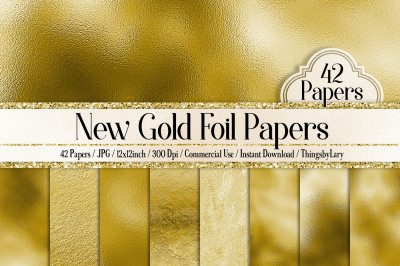 42 New Gold Foil Papers