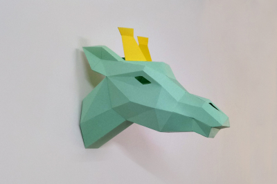 DIY Giraffe Trophy - 3d papercraft