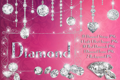 Hanging Diamond Chain Diamond String Diamond Strand Diamond Clip Arts