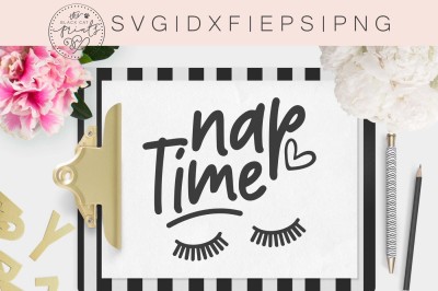 Nap Time Lashes SVG DXF PNG EPS
