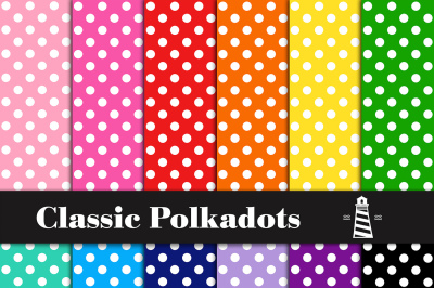 Polkadot Digital Paper Pack