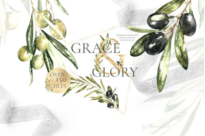 Grace &amp; Glory Botanical Alphabet Olive