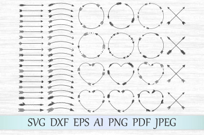 Arrows, Arrow monograms SVG, DXF, EPS, AI, PNG, PDF, JPEG