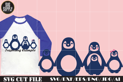Family Penguin SVG Cut File 