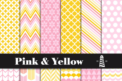 Pink And Yellow Digital Paper