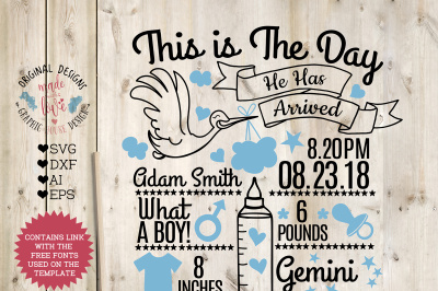 400 3452746 a30a77b2cb229c0c55b6a0d8831cc86265ab440b baby boy birth announcement chart in svg dxf eps ai