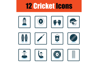 Cricket icon set