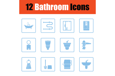 Bathroom icon set