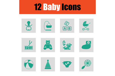 Baby icon set