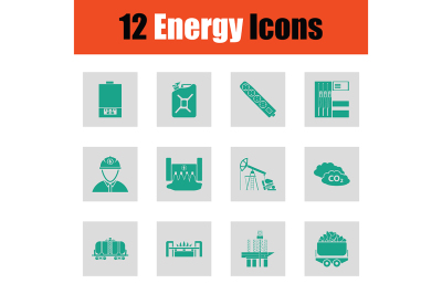 Energy icon set