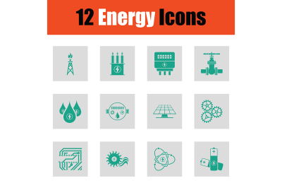 Energy icon set