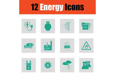 Energy icon set