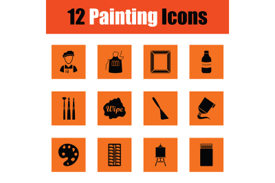 Set of painting icons