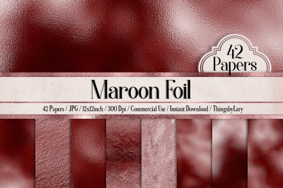 42 Maroon Luxury Metallic Foil Texture Papers