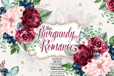 Burgundy Romance design