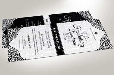 Black White Luncheon Flyer Template
