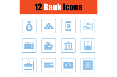 Set of bank icons