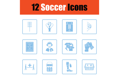 Set of soccer icons