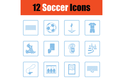 Set of soccer icons