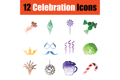 Set of celebration icons