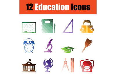 Education icon set