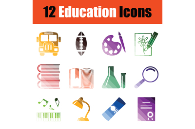 Education icon set