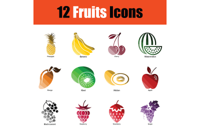 Fruit icon set