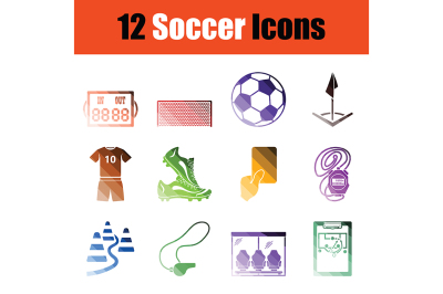 Set of soccer icons