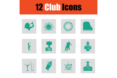 Set of club icons