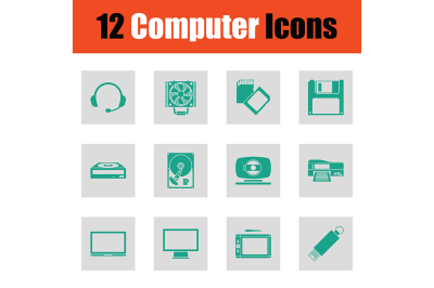 Set of computer icons