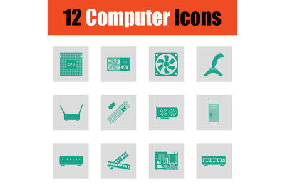 Set of computer icons