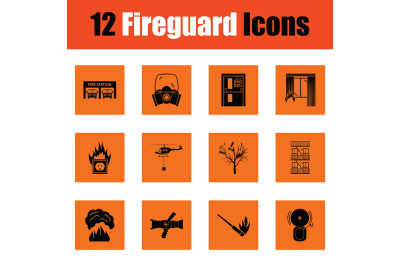 Set of fire service icons