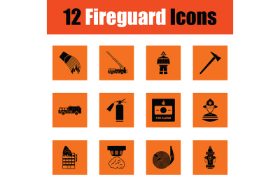 Set of fire service icons