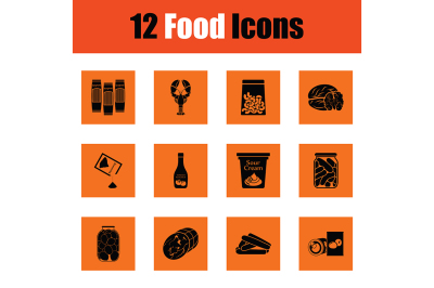 Set of food icons