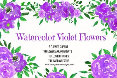 Watercolor Flower Clipart