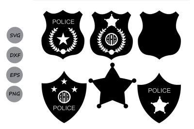 Police Badge SVG, Police SVG, Police Badge Monogram SVG, Sheriff Svg.