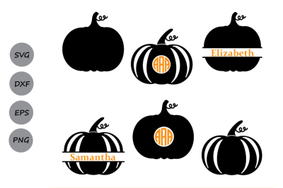 Pumpkin SVG, Pumpkin Monogram Svg, Thanksgiving Svg, svg, dxf, eps.