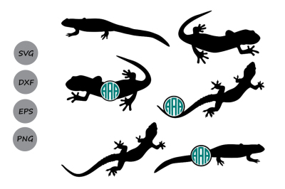 Salamander SVG, salamander monogram svg, Lizard SVG, reptile SVG.